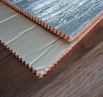 Revestimiento antirreflejo de papel con respaldo de material de espuma XPE aislamiento térmico de tejido reforzado