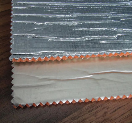 Revestimiento antirreflejo de papel con respaldo de material de espuma XPE aislamiento térmico de tejido reforzado