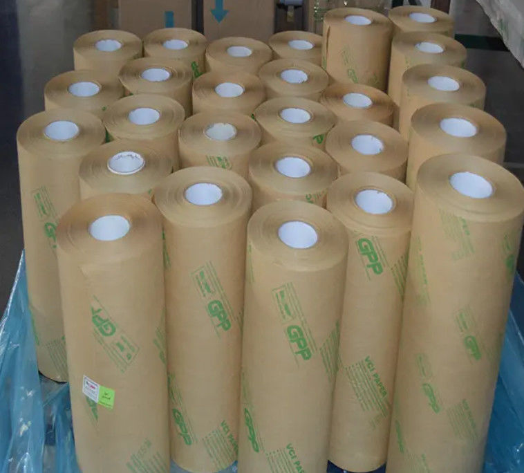 Papel VCI reforzado con envoltura de acero y revestimiento de metal reforzado con laminados de PE y PP
